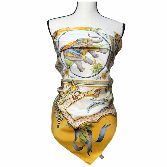 Salvatore Ferragamo Accessories - Salvatore Ferragamo 100% Silk Twill Scarf